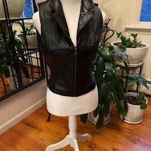 Maxima Black Leather Vest